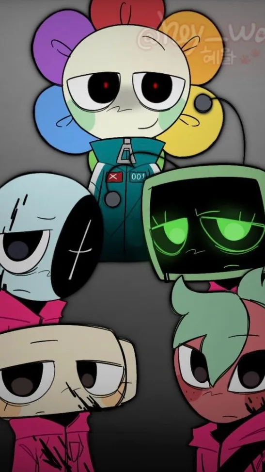 ai character: Dw x squid game background