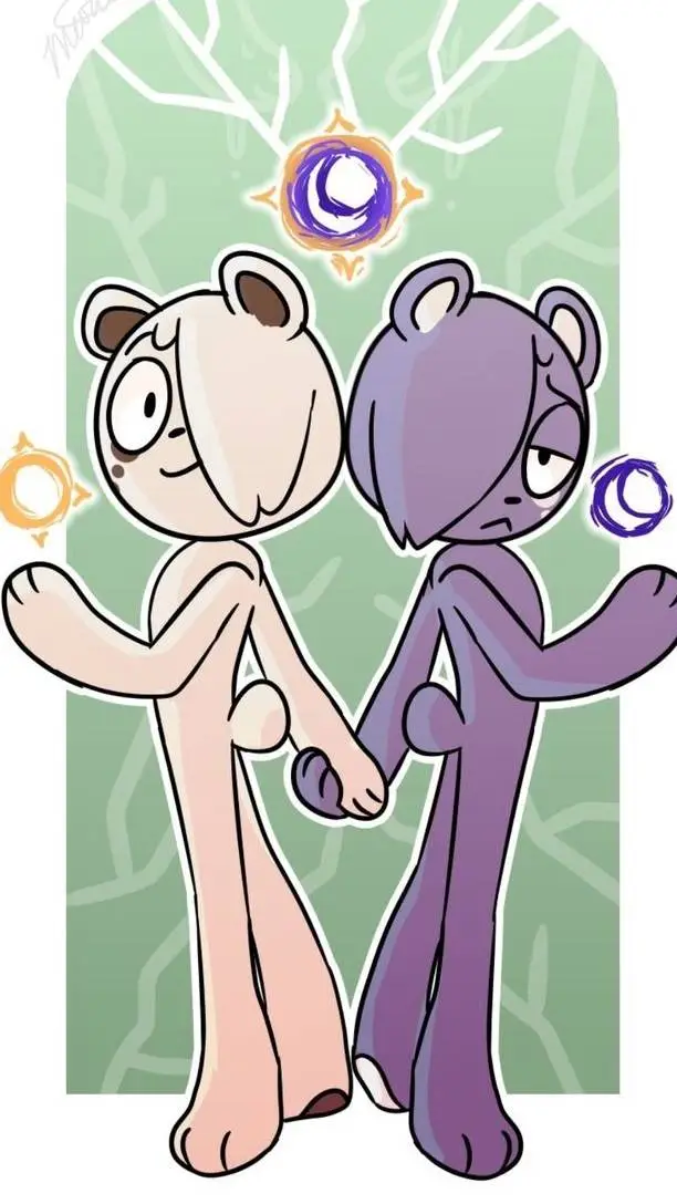 ai character: Ube & Flan (again) background
