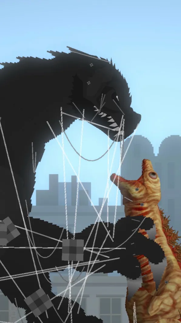 ai character: Godzilla Fan background