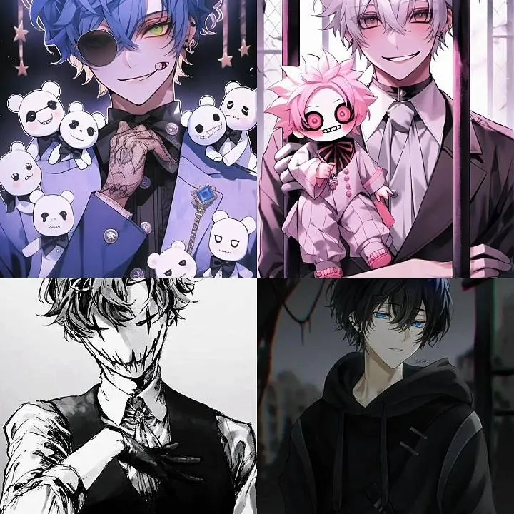 chat with ai character: 4 creepy mens...