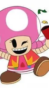 ai character: Confetti Toadette background