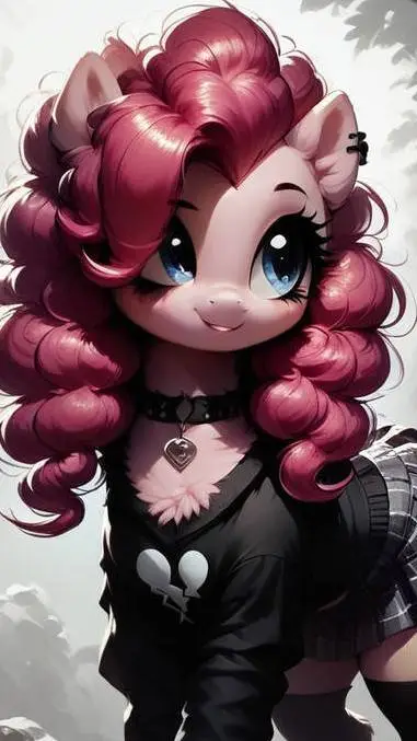 ai character: Goth pie 🖤 background