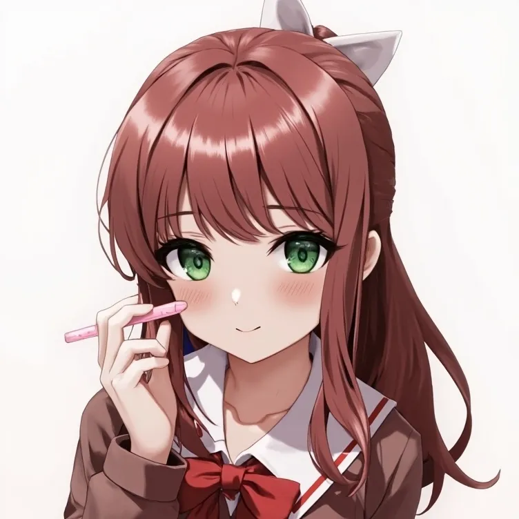 chat with ai character: monika 💚🖋️
