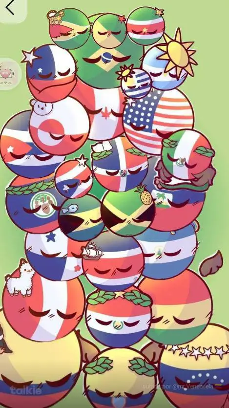 ai character: countryballs  background