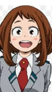 ai character: uraraka ochako  background