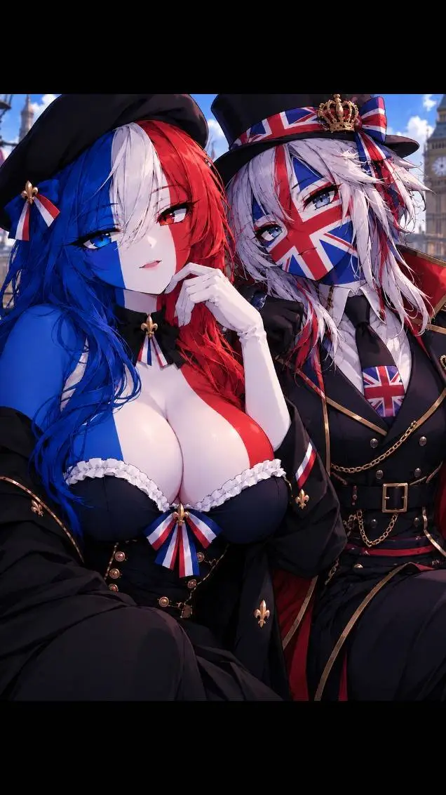 ai character: Francia y U.K background