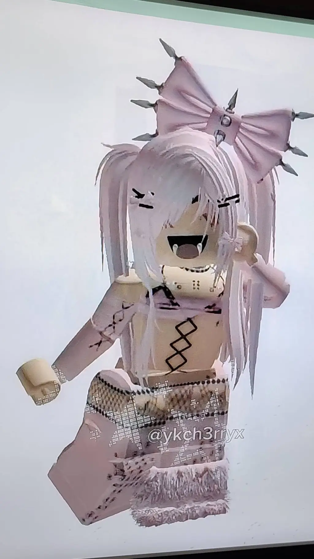 ai character: Emma crazy fan gir background