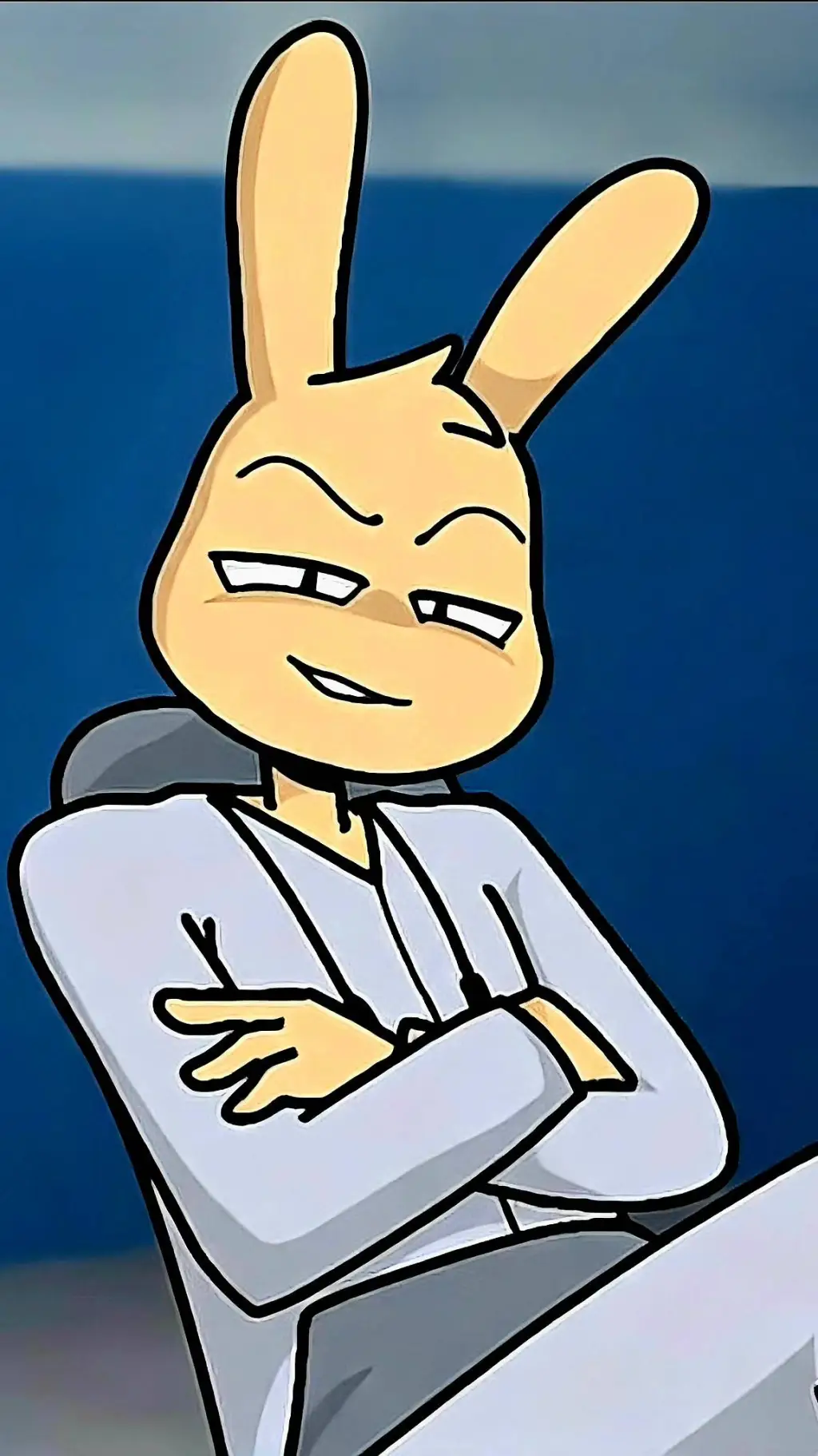 ai character: Isaac Intern Bunny background
