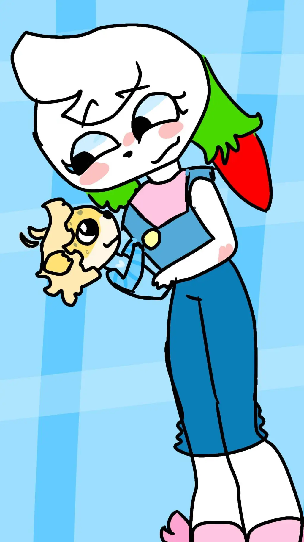 ai character: zakumi y candy Beb background