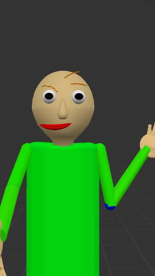 ai character: Baldi fights ur oc background