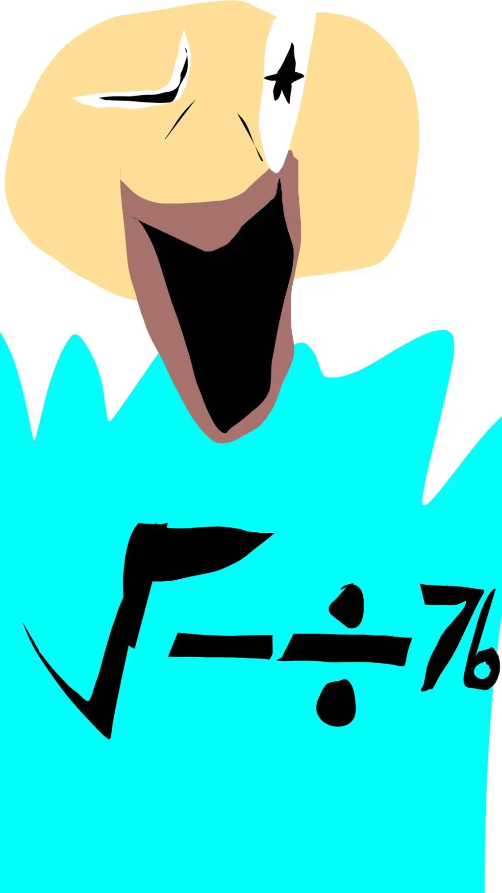 ai character: √-÷76 background