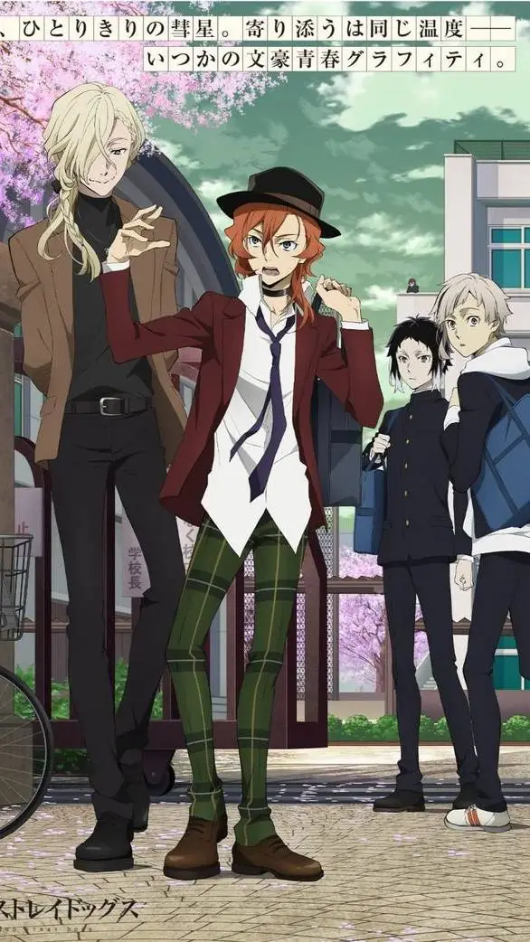 ai character: BSD {collage AU} background
