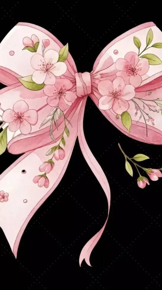 ai character: cherry blossoms background