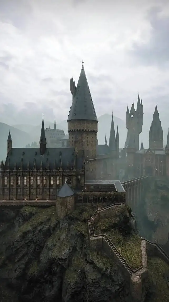 ai character: Hogwarts Castle background