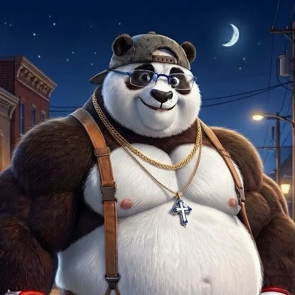 chat with ai character: Mack Bear (Panda)