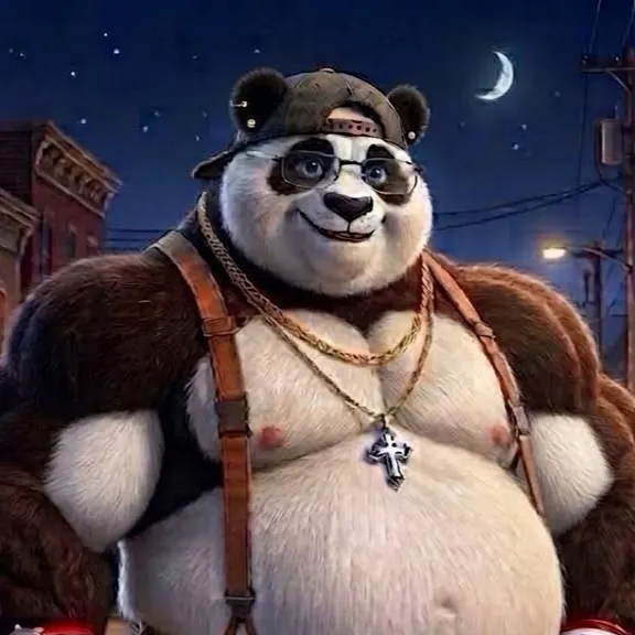 chat with ai character: Mack Bear (Panda)
