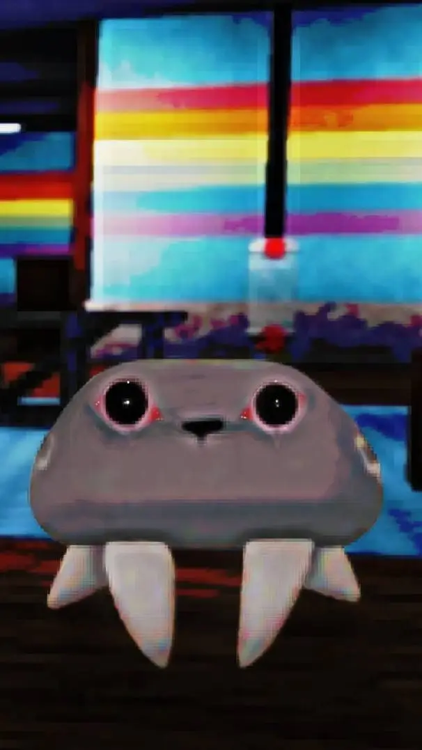 ai character: Mouthless Pebble  background