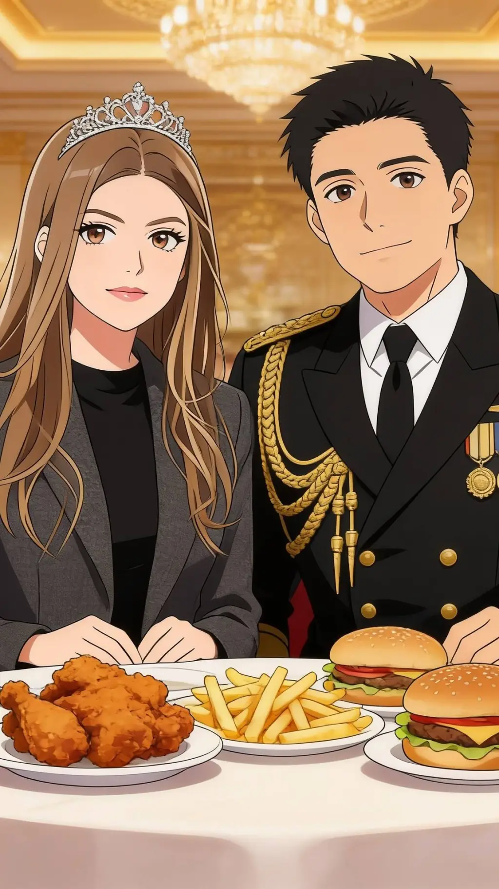 ai character: Restaurante background