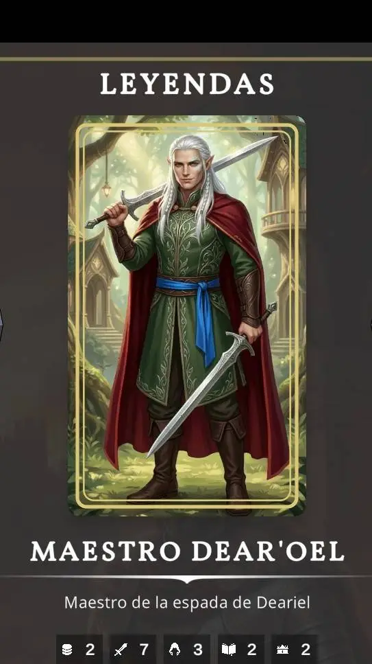 ai character: Rey elfo background
