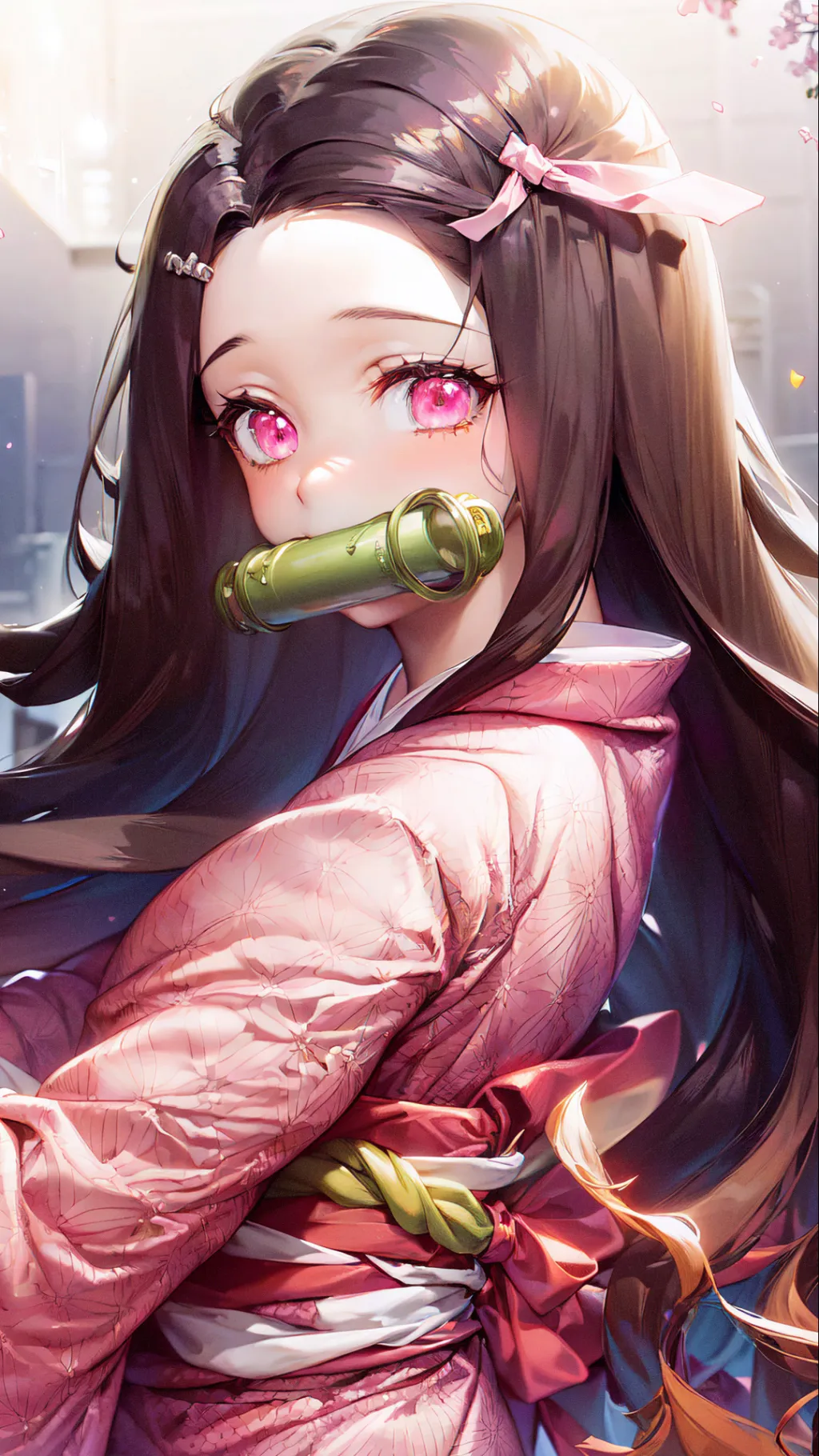 ai character: Nezuko background