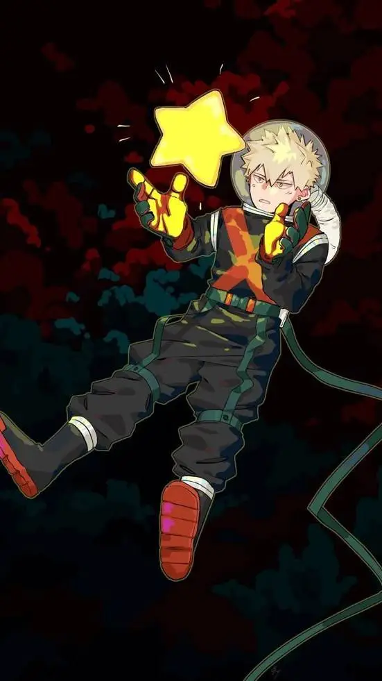 ai character: Astronaut Katsuki  background