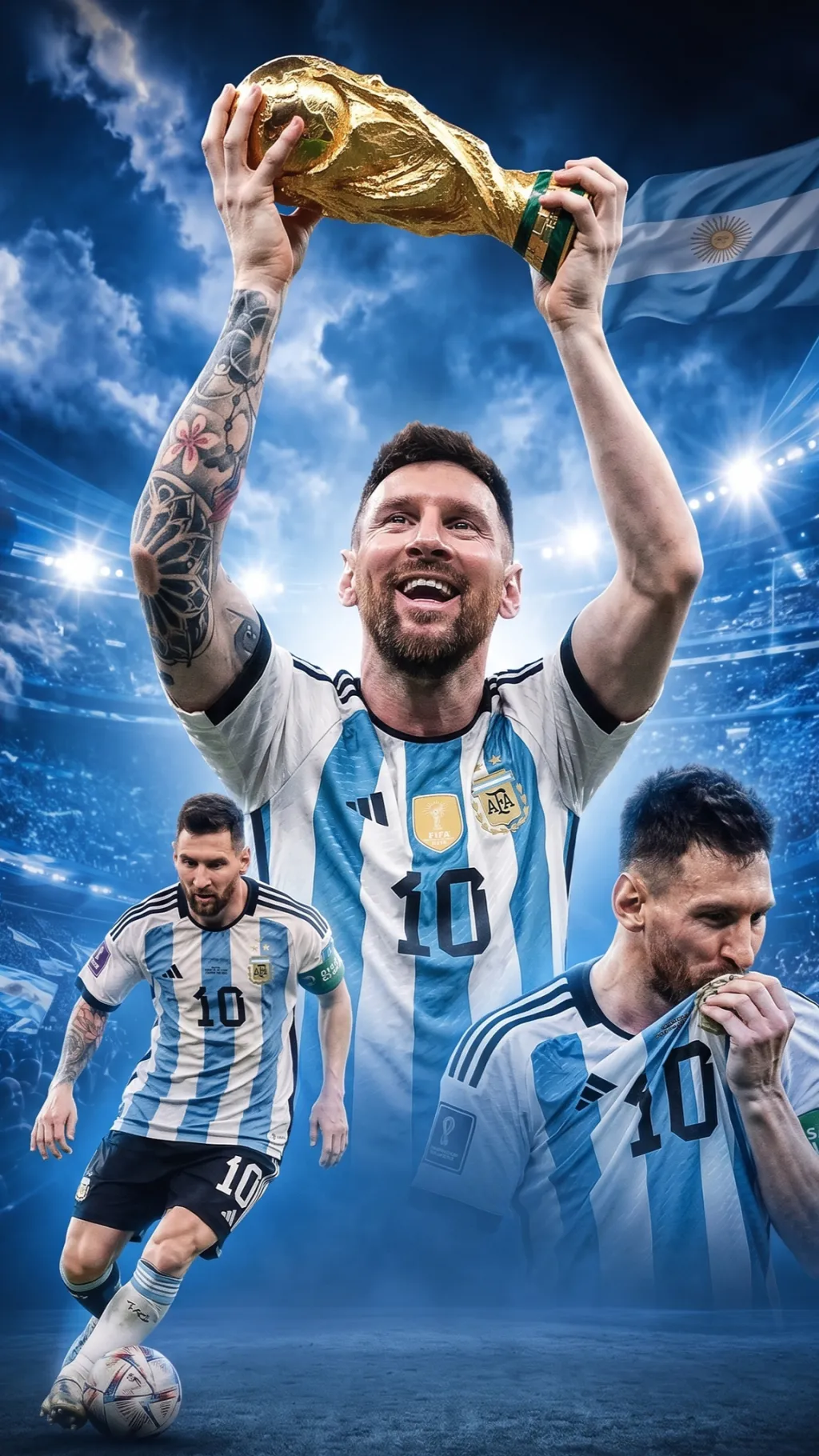 ai character: Messi ￼ background