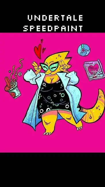 ai character: Alphys x You! background