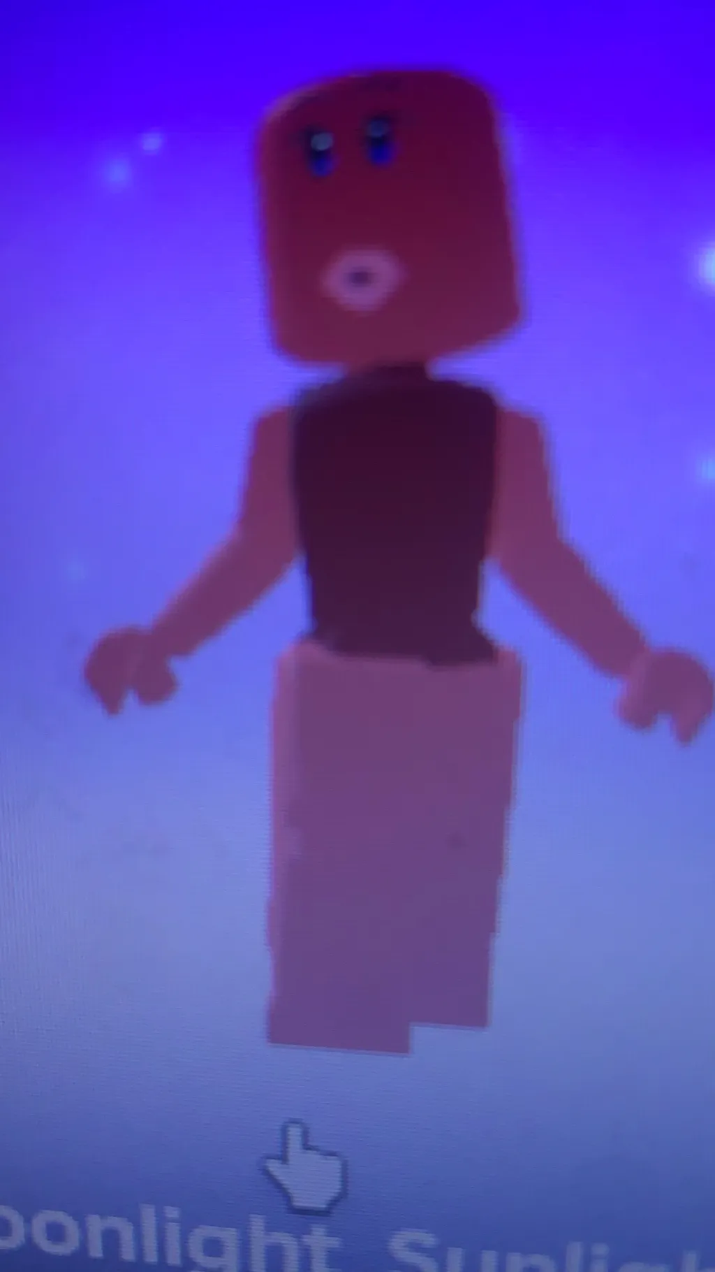 ai character: Talk with red appl background