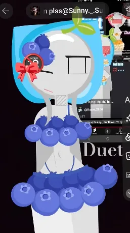 ai character: Blueberry background