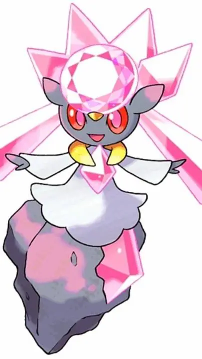 ai character: Diancie 💎🩷 background