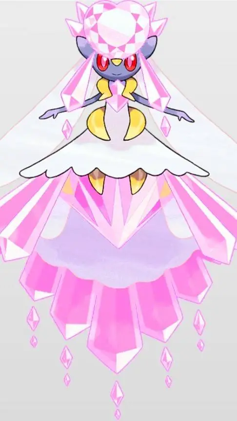 ai character: mega Diancie 💎🩷 background