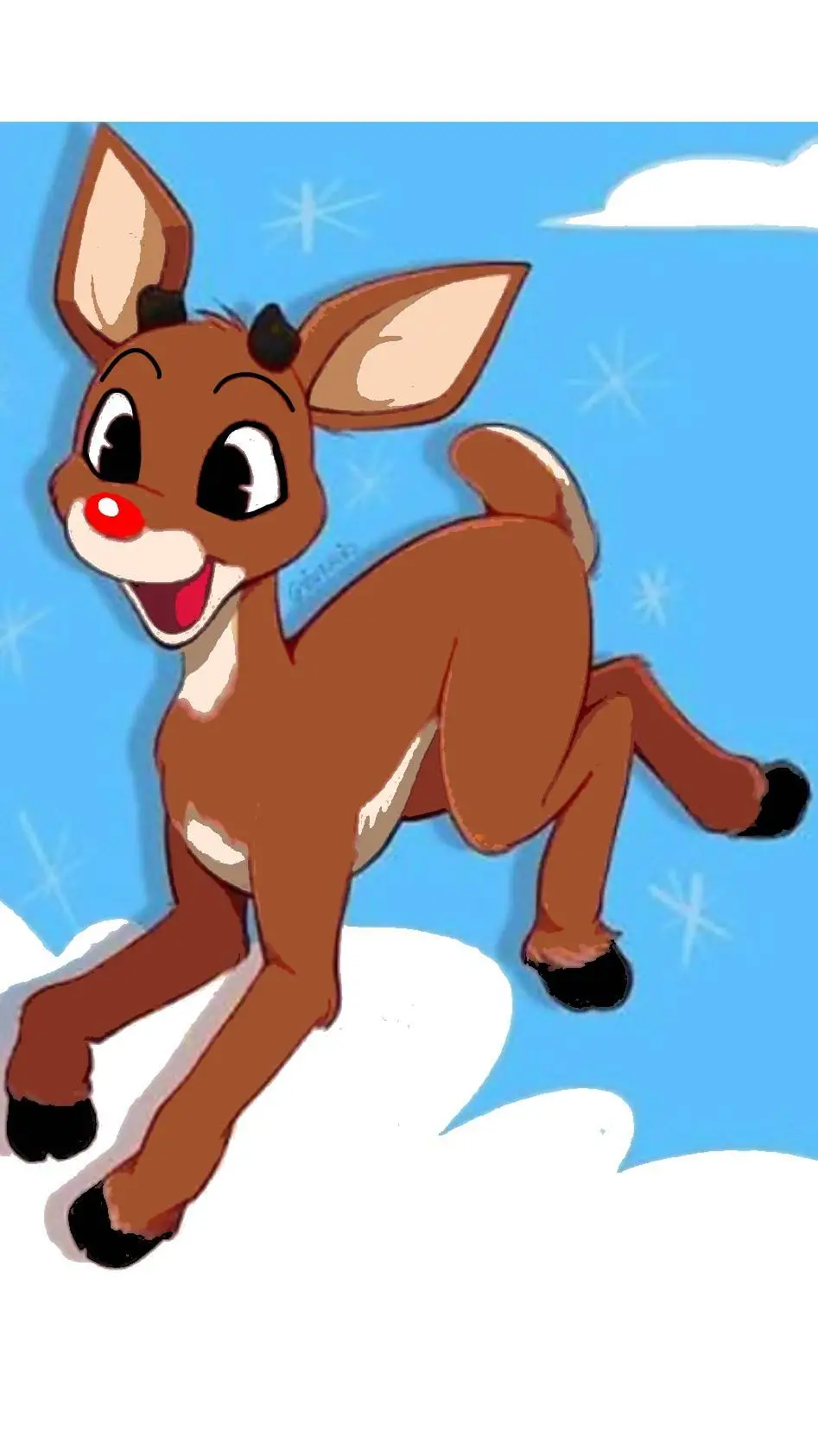 ai character: Rudolph ❤️ background