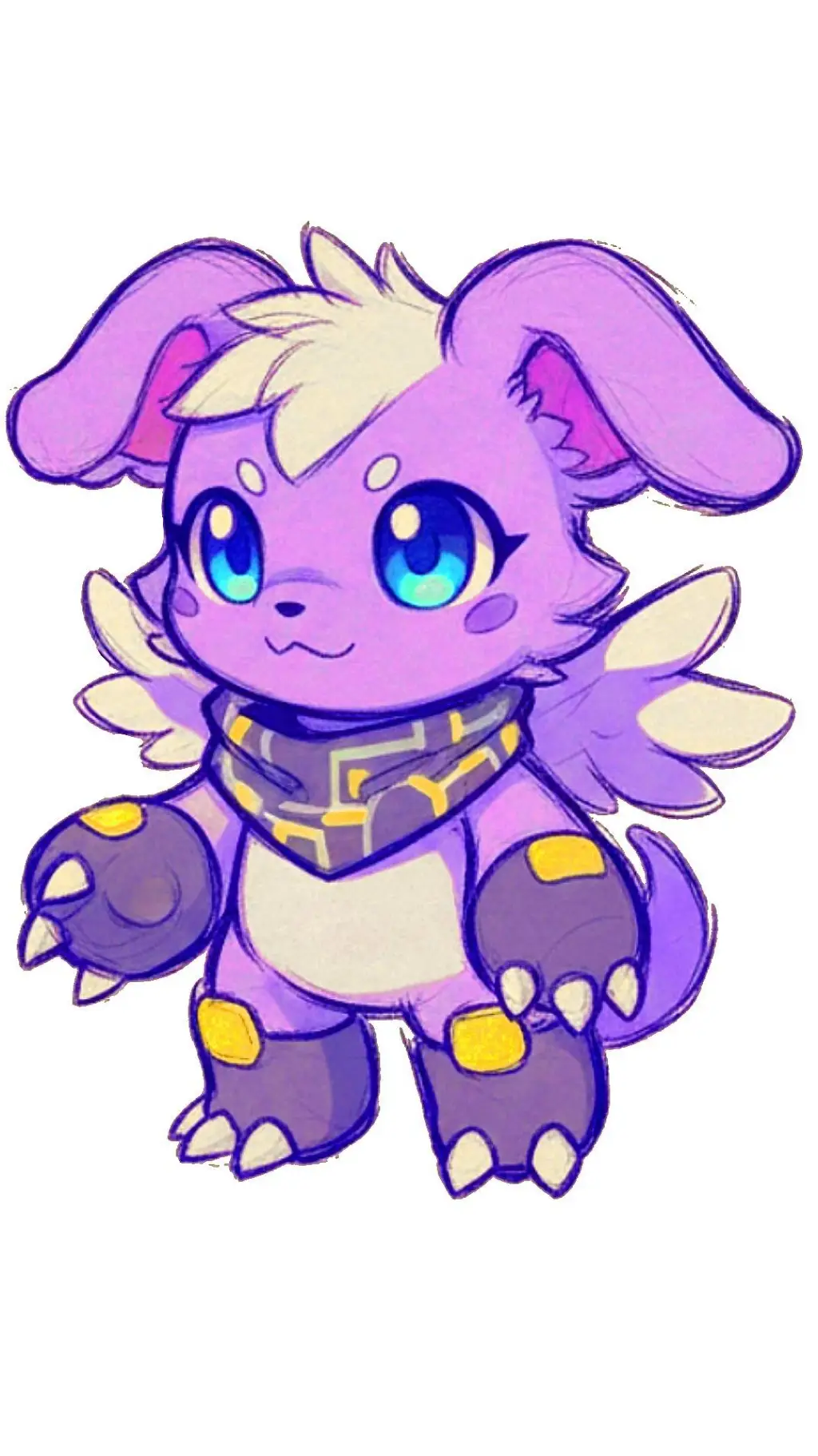 ai character: Bitzmon⚡️🐶 background