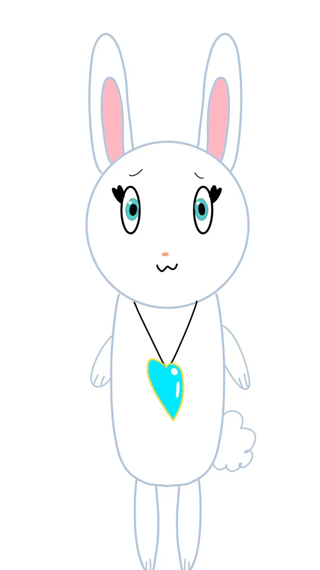 ai character: Lulu 🐇🩵👑 background