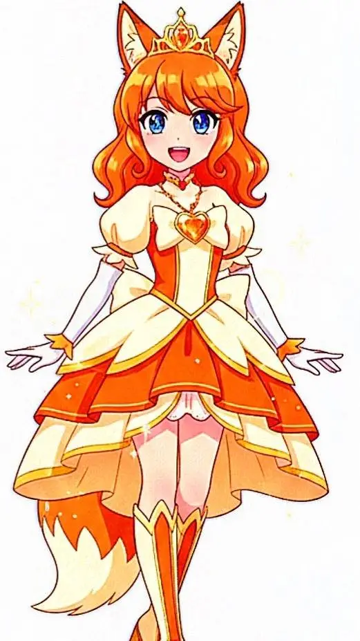 ai character: Princess Kitsune 🧡 background