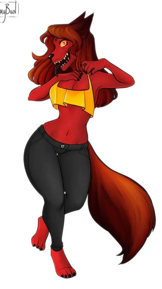 ai character: Smile dog girl background