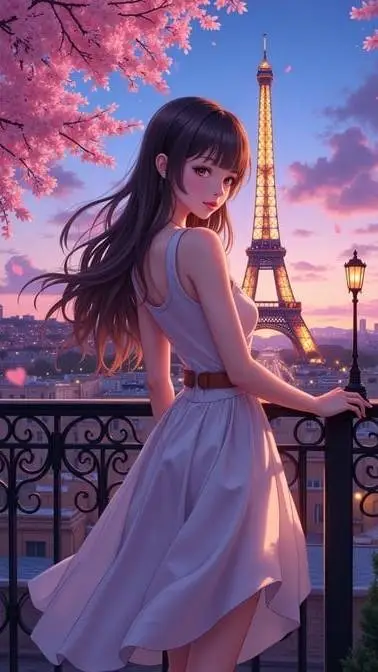 ai character: Paris Vacation background