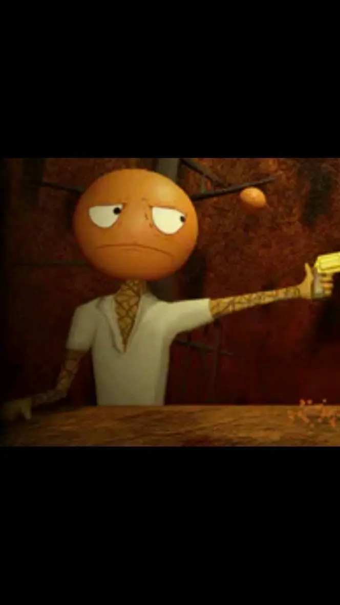 ai character: orange  background