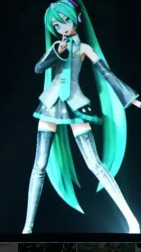 ai character: Miku at Walmart background