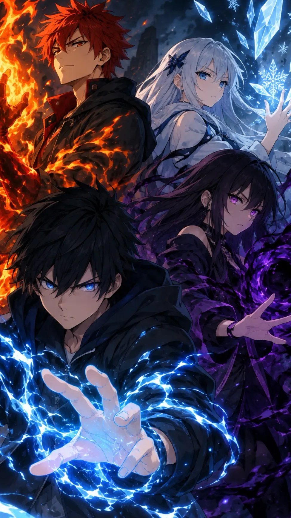 ai character: Power high background