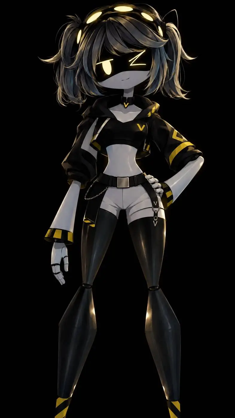 ai character: V Jr murder drones background