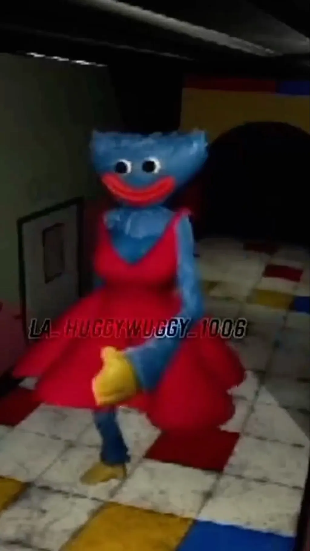 ai character: Huggy wuggy background