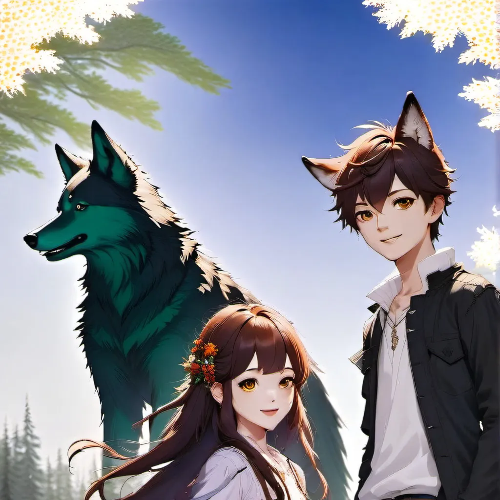 chat with ai character: Girl and wolf boy