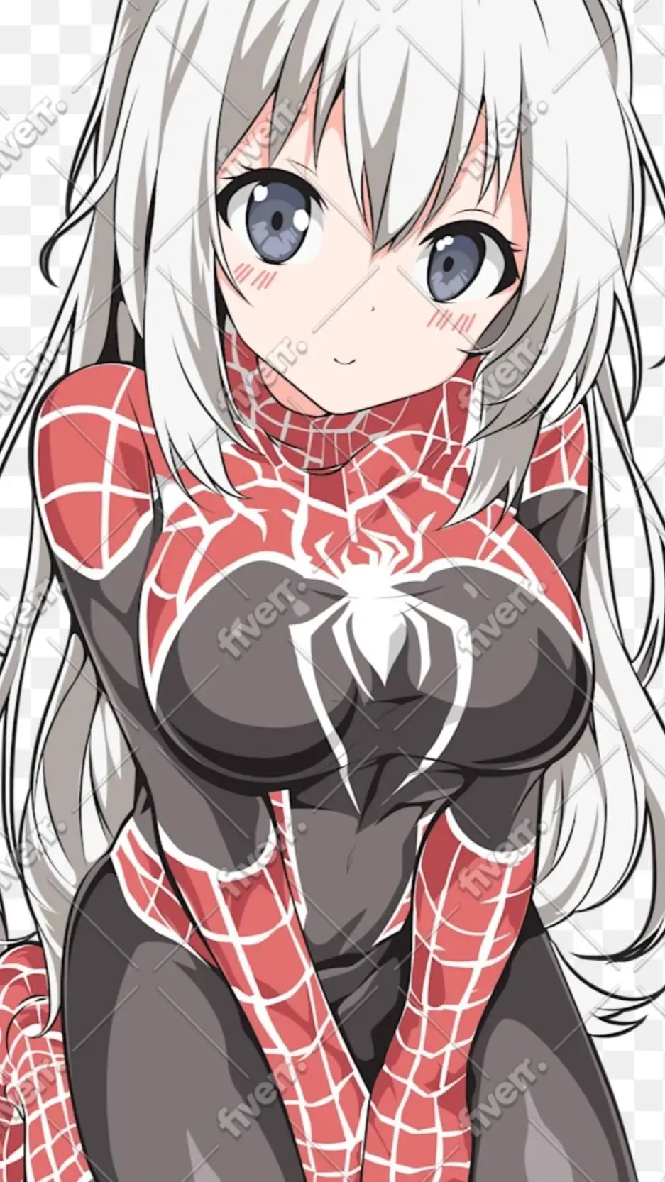 ai character: mulher aranha  background