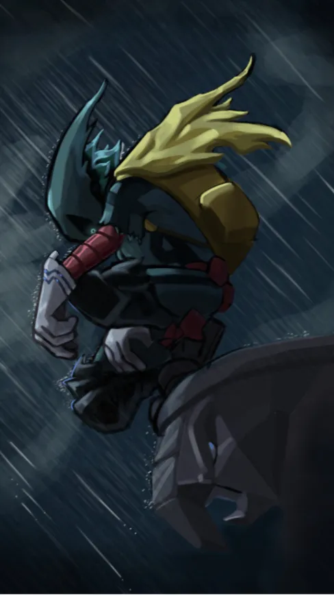 ai character: Dark Deku background
