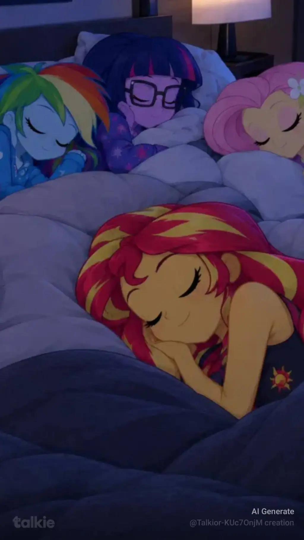 ai character: Mlp Sleep Over background