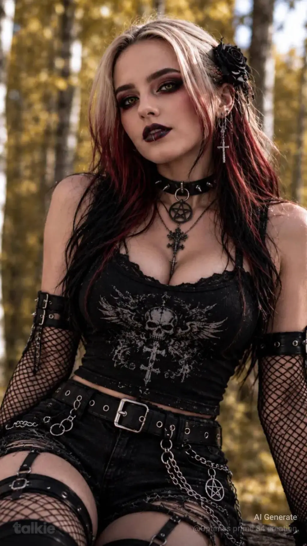 ai character: Goth Girl background