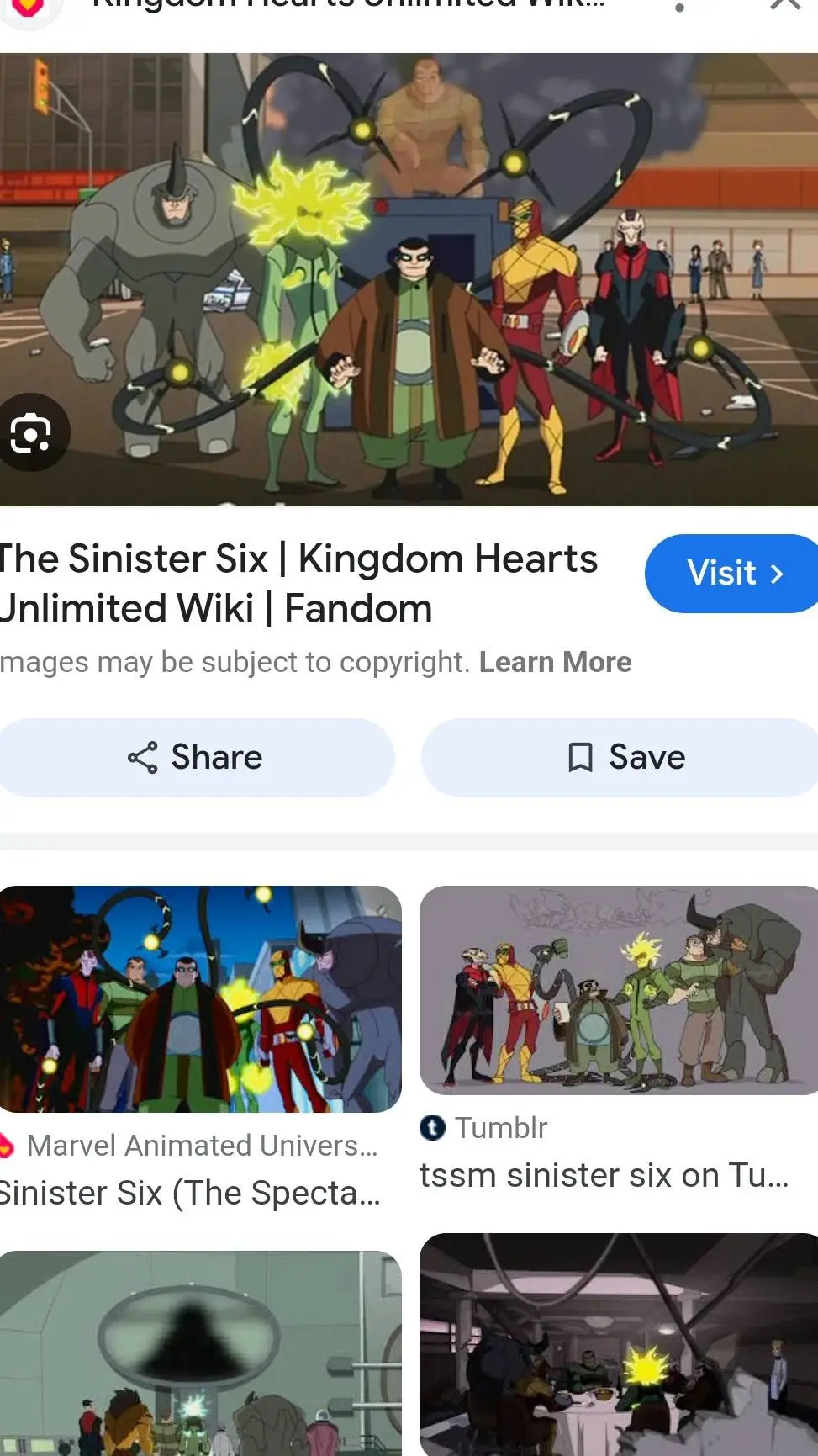 ai character: The sinister six background