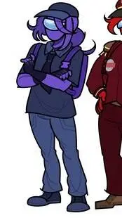 ai character: Security Purple background