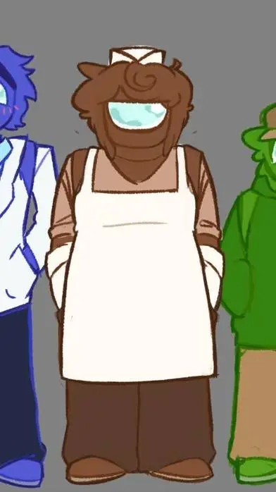 ai character: Brown background